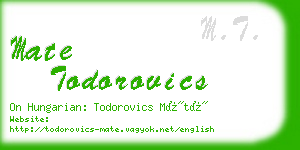 mate todorovics business card